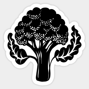 Broccoli black Sticker